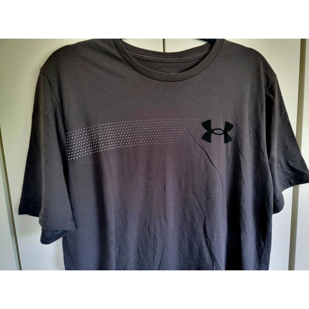 Under Armour Mens HeatGear T-Shirt Gray Athletic Training Tee‎ Medium